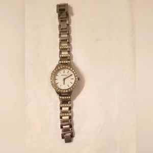 Fossil Watch,Jesse Crystal Rhinestones Stainless Steel Glitz  Works New Battery